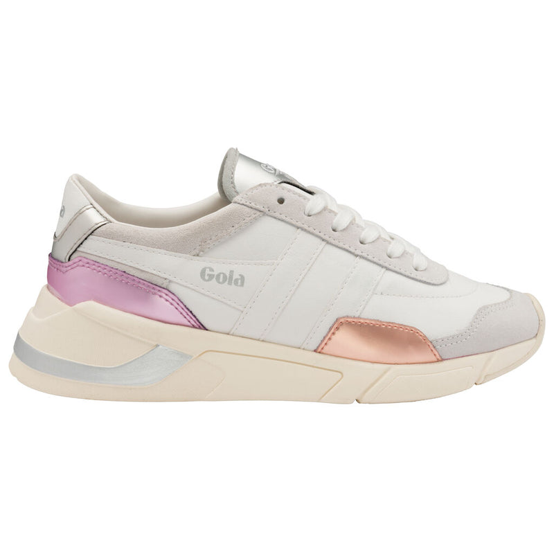 Gola Women's Eclipse Trident Sneaker | White/Pink/Lilac