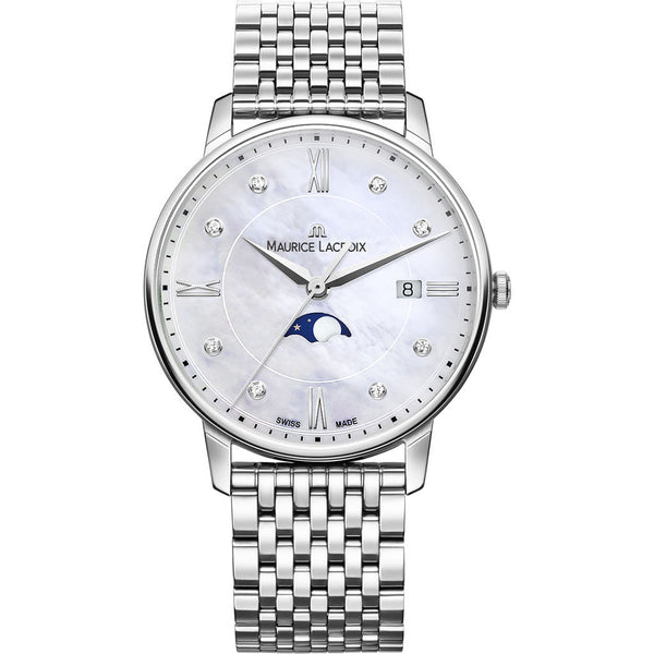 Maurice Lacroix Women's Eliros Moonphase 35mm Watch | Silver EL1096-SS002-170-1