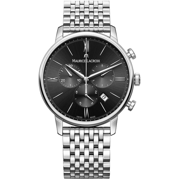 Maurice Lacroix Eliros Chronograph 40mm Watch | Black/Silver EL1098-SS002-310-2