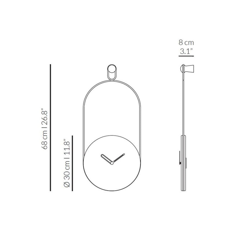 Nomon Eslabon Black Wall Clock