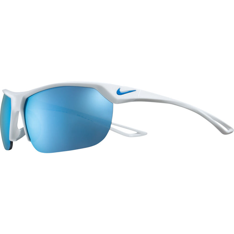 Niketrainer S Mirrored Sunglasses|White/Blue Grey W/Blue Mirror EV1064-144