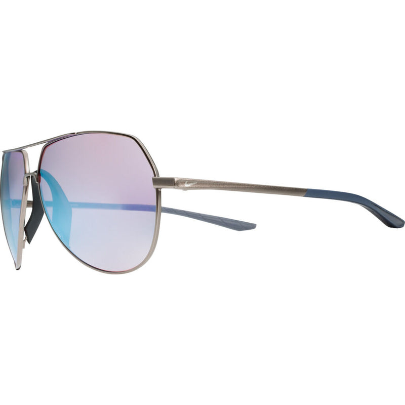 Nike Outrider Mirrored Course Tint Sunglasses|Pewter/Thunder Blue/Light Carbon Course Tint W/ Milky Blue Mirror EV1086-020