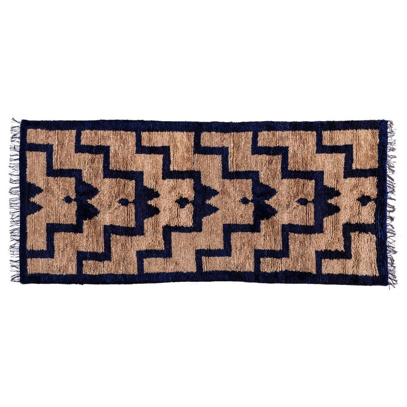 Revival Rugs Ehlias Hand Knotted Rug | Sandstone/Navy