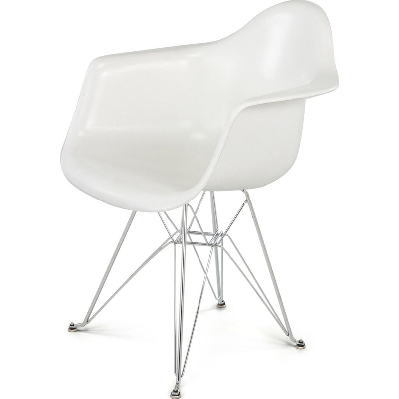 Modernica Case Study Eiffel Tower Arm Shell Chair | Chrome/White FIB-W-EIA-CHR
