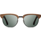 Shwood Eugene Original Sunglasses | Walnut & Silver / G15 Polarized