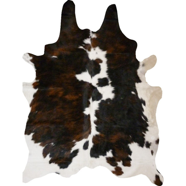 Decohides Cowhide Rug | Brindle and White F200