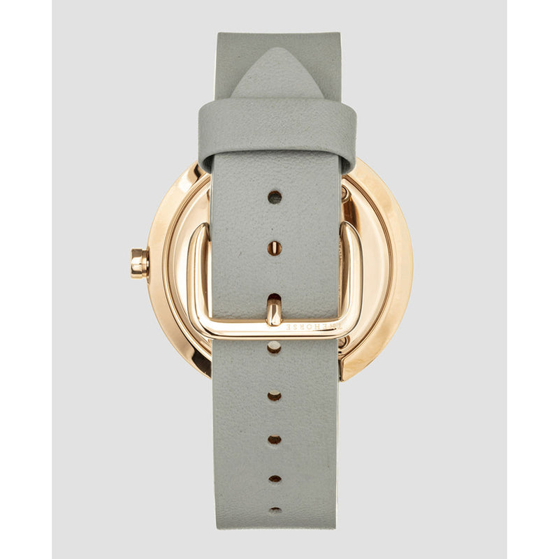 The Horse Minimal 40 mm Rose Gold Watch | White/Grey