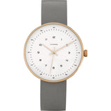 The Horse Minimal 40 mm Rose Gold Watch | White/Grey