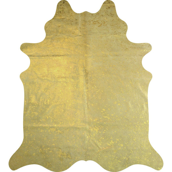 Decohides Cowhide Rug | Metallic Gold F432
