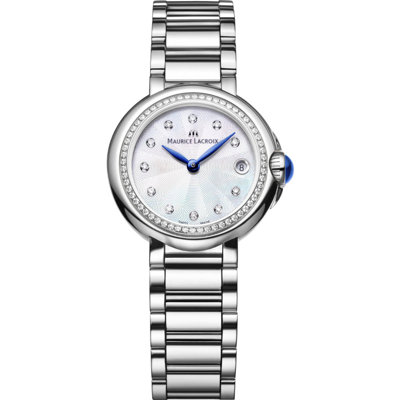 Maurice Lacroix Fiaba Date 28mm Mother of Pearl Watch | Silver FA1003-SD502-170-1