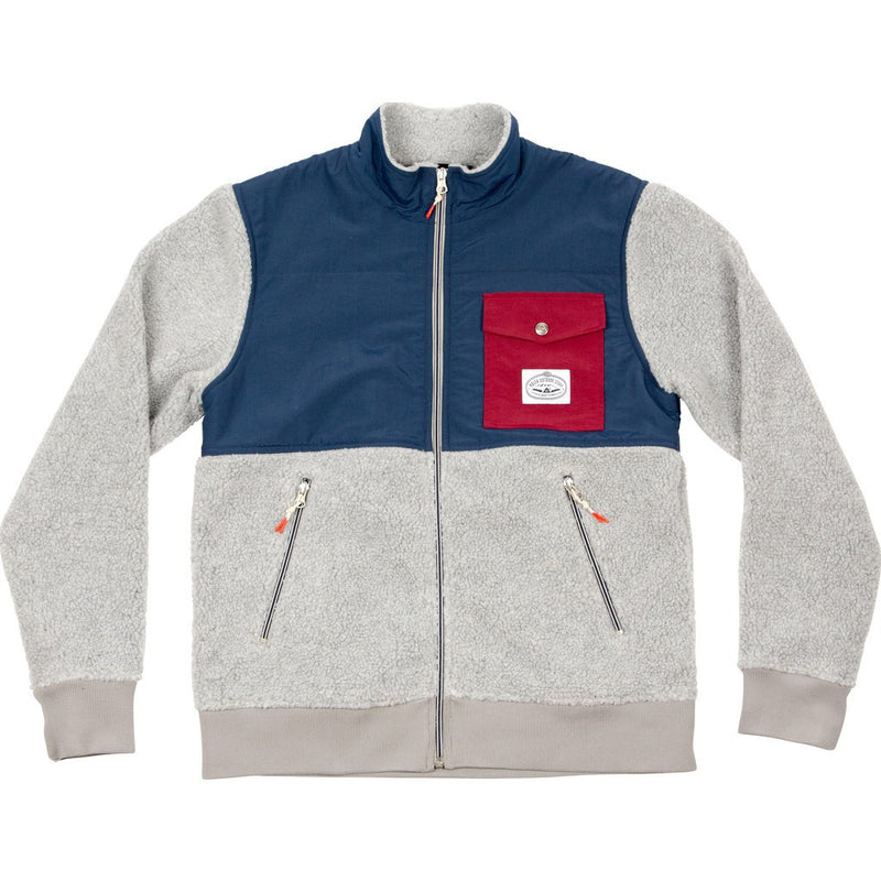 Poler Men's Half Fleece Jacket | Gray 637185-GRY SM / MD / LG / XL