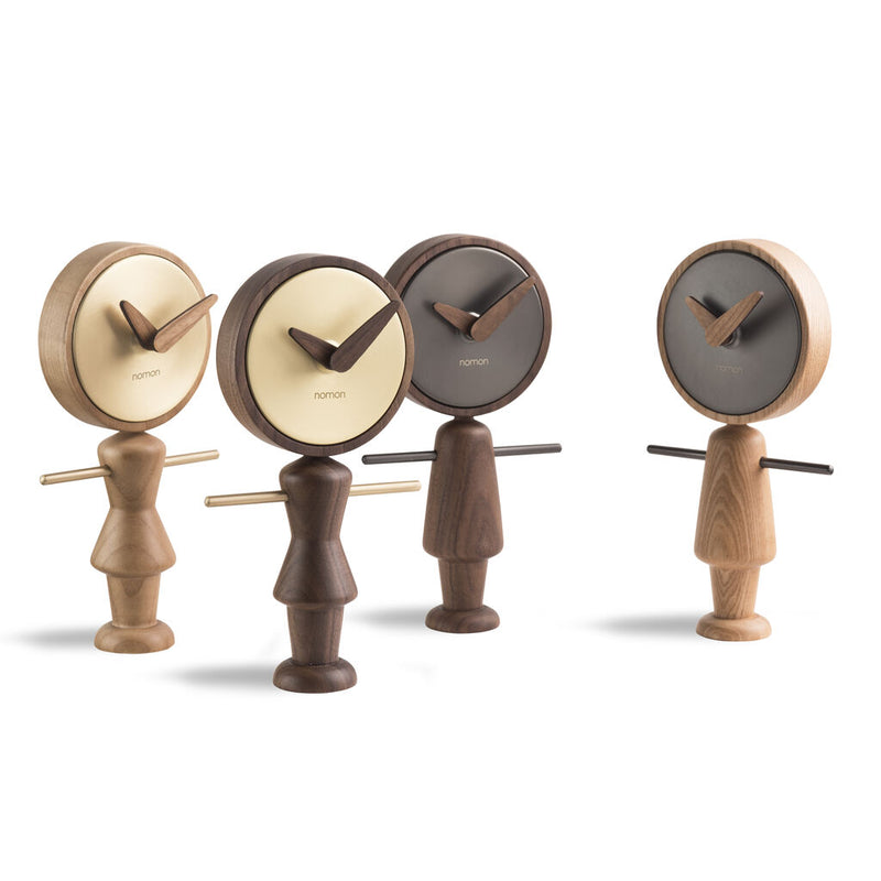 Nomon Nene T Table Clock | Walnut/Brass