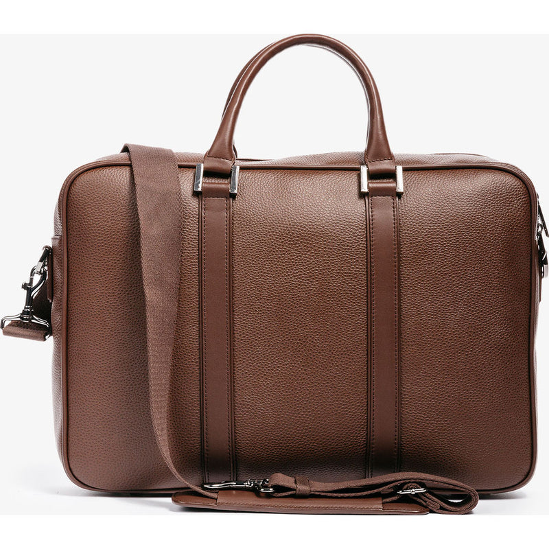 Hook & Albert Leather Structured Briefcase | Brown FBRFLTH-BRN-OS