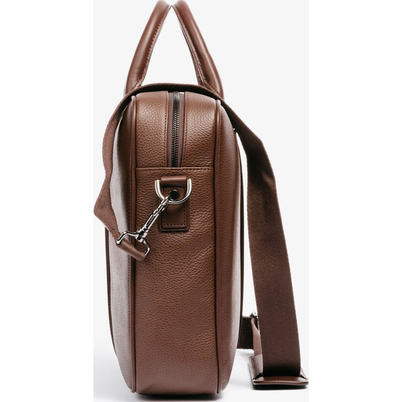 Hook & Albert Leather Structured Briefcase | Brown FBRFLTH-BRN-OS