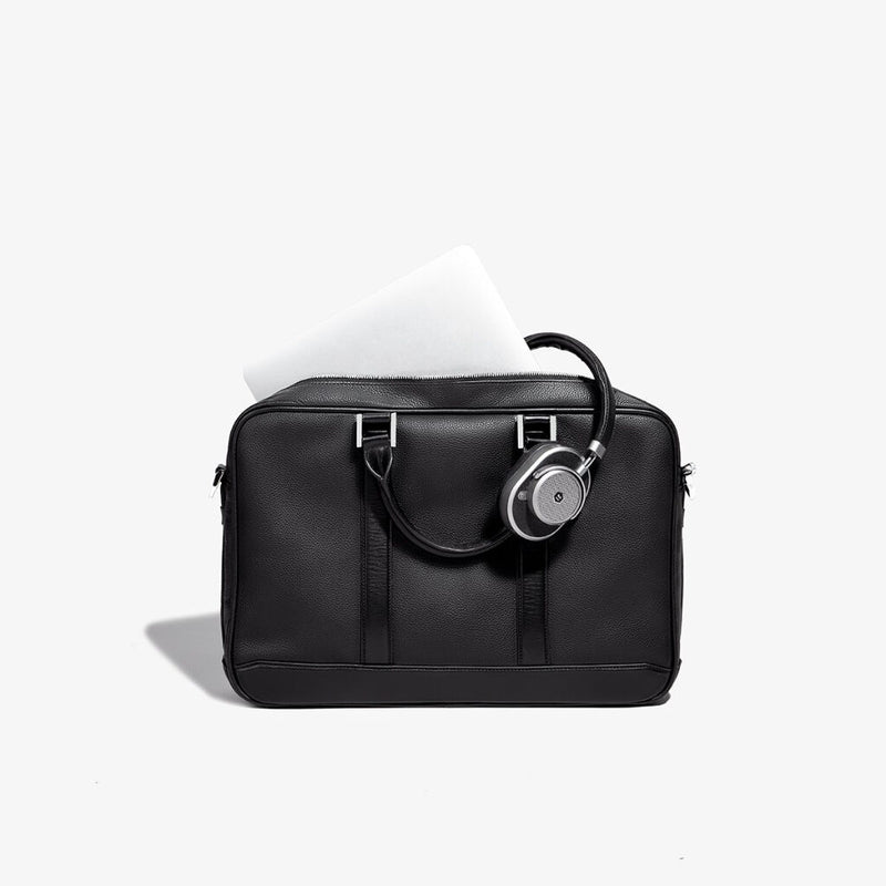 Hook & Albert Formal Briefcase | Black Leather