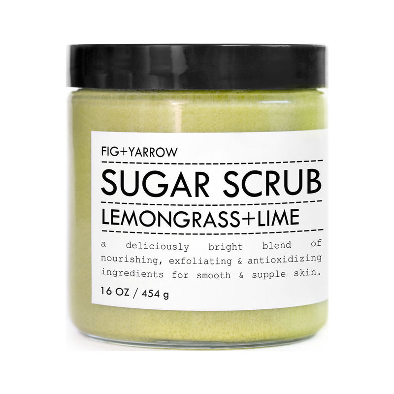 Fig+Yarrow Sugar Scrub | Lemongrass+Lime 16 oz