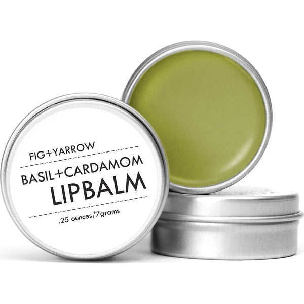 Fig + Yarrow Lip Balm | Basil+Cardamom .25 oz- BCLB25