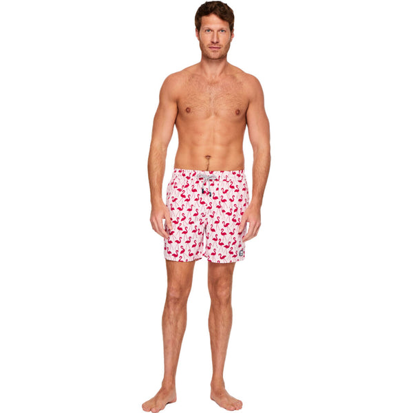 Tom & Teddy Men's Flamingo Shorts | Pink & Red 