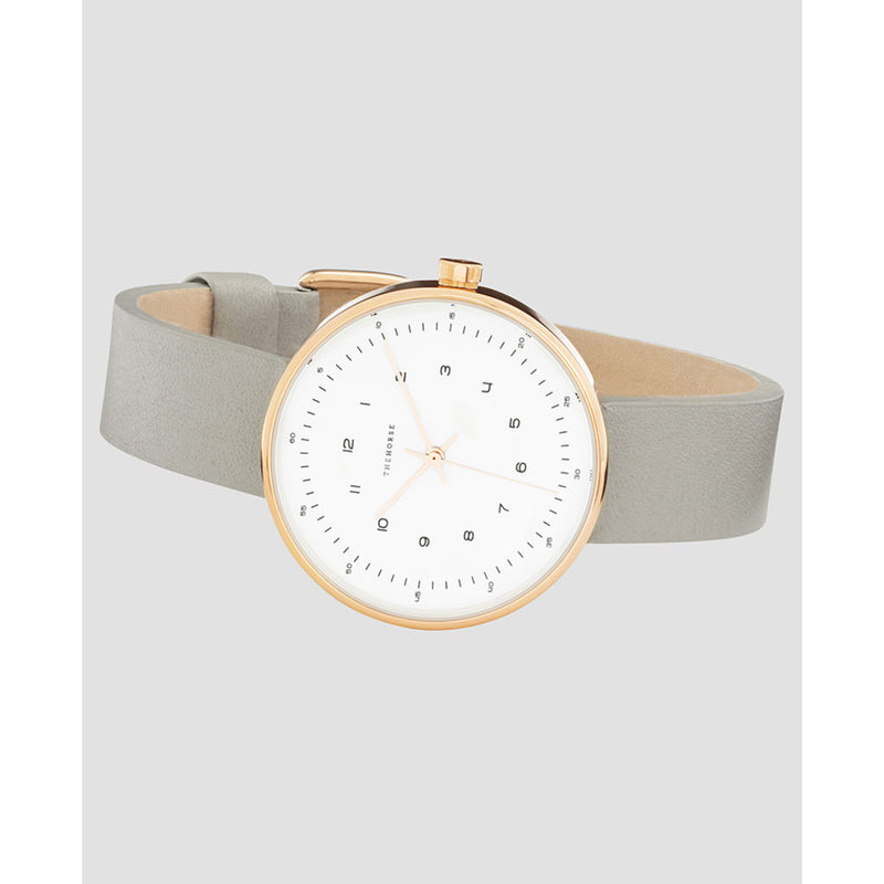The Horse Minimal 34 mm Rose Gold Watch | White/Grey
