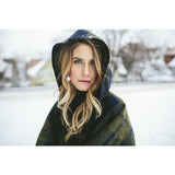 Faribault Shadow Plaid Wool Cape | Green/Blue/Black 14824 One Size