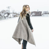 Faribault Women's Herringbone Wool Blanket Vest | Charcoal 14831 One Size