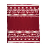 Faribault Northern Fair Isle Wool Blanket | Red