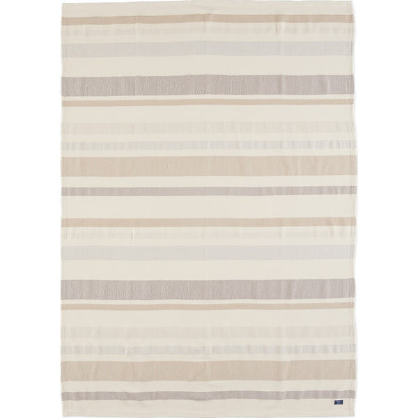 Faribault Cotton Kerrick Stripe Throw | Beige BTKSBG1327