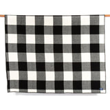 Faribault Oversized Buffalo Check Wool Blanket King | White/Blac