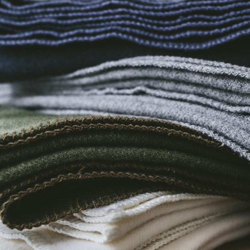 Faribault Pure & Simple Wool Blanket | Navy