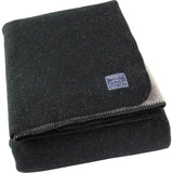 Faribault Summit Solid Reversible Wool Blanket -Queen --Heather Gray/Natural B2DFGY1196