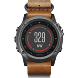 Garmin Fenix 3 Sapphire Multi-Sport GPS Watch | Gray/Leather 010-01338-80