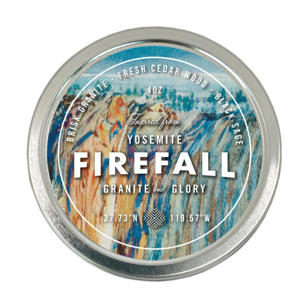 Ethics Supply Co. Organic Scented Travel Candle | Yosemite Firefall