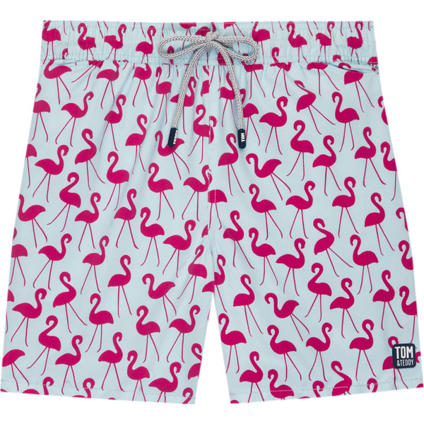 Tom & Teddy Flamingo Swim Trunk | Fuschia / M