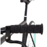Sole Bicycles Foamside Fixed Single Speed Bike | Matte Black Frame/Seafoam Green Rims Sole 054-59