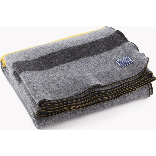 Faribault Foot Soldier Military Wool Blanket | Gray/Gold/Black 2081 64" x 90"