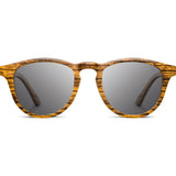Shwood Francis Wood Sunglasses | Zebrawood - Grey Polarized WOFZGP