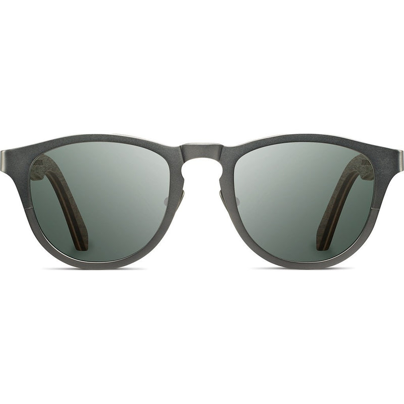 Shwood Francis Titanium Sunglasses | Gun Metal & Walnut / G15 Polarized WTFGWFP