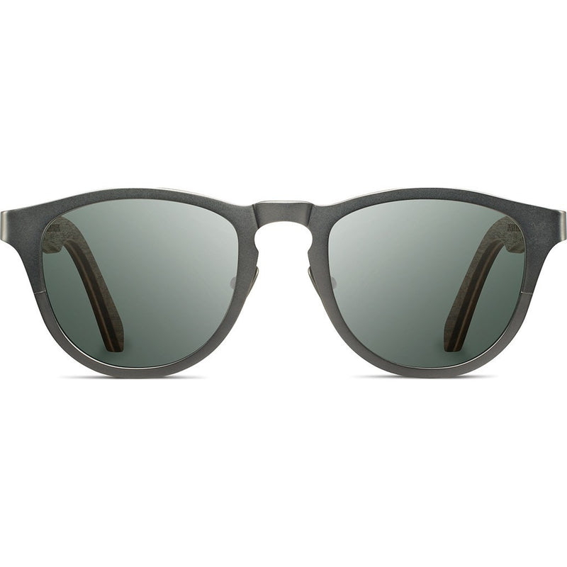 Shwood Francis Titanium Sunglasses | Gun Metal & Walnut / G15 Polarized WTFGWFP
