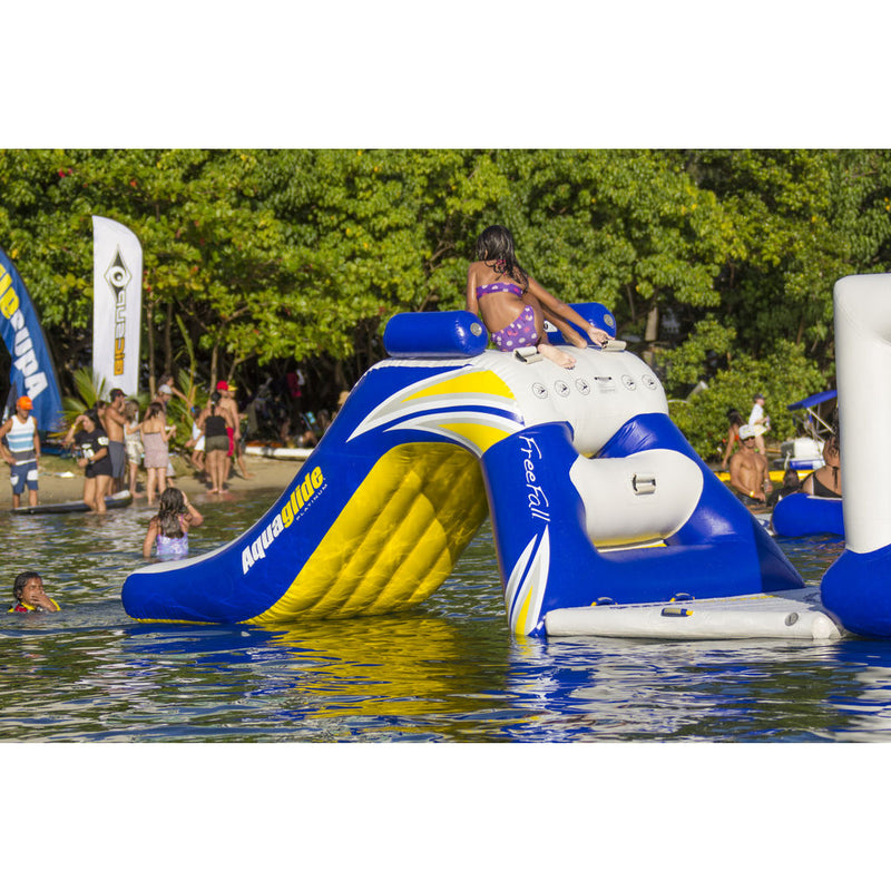 Aquaglide Freefall 6 Inflatbale Water Slide | Yellow/White/Blue 58-5211106