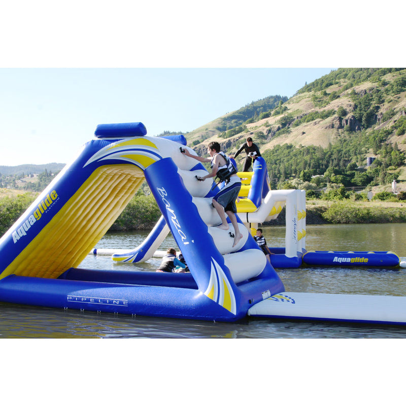 Aquaglide Freefall Extreme Inflatable Water Slide | Blue/White/Yellow 58-5210006