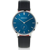 Rossling & Co. Classic 40mm Rogart Leather Watch | Silver/Blue/Black- RO-001-027