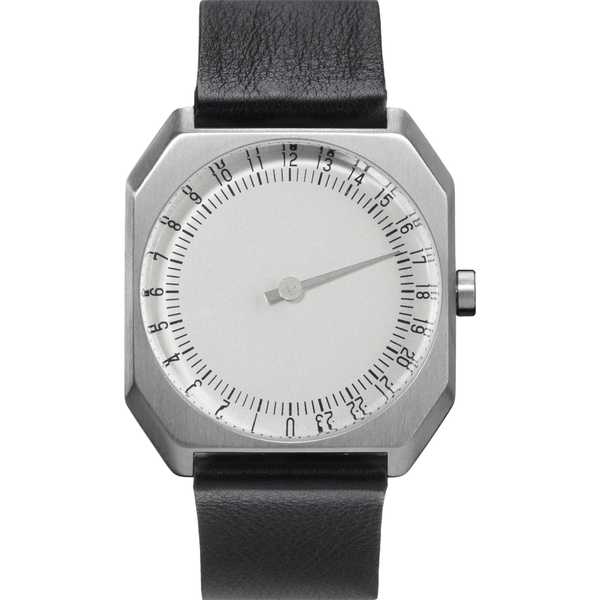 slow Jo 05 Silver Watch | Black Leather X000FGLSF3