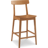 Greenington Currant Height Stool With Back (Set of 2) | Caramelized