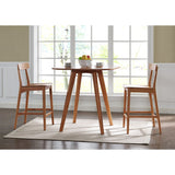 Greenington Currant Height Stool With Back (Set of 2) | Caramelized