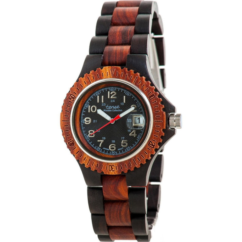 Tense Compass Watch | Dark Sandalwood/Rosewood G4100DR-B