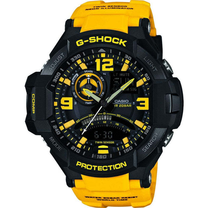 Casio G-Shock G-Aviation Master of Gravity Watch | Yellow/Black GA-1000-9B
