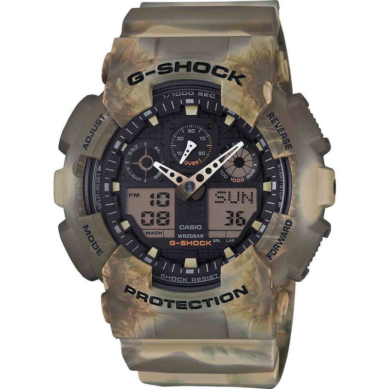 Casio G-Shock Marble Edition GA100MM-5A Watch | Brown Camo