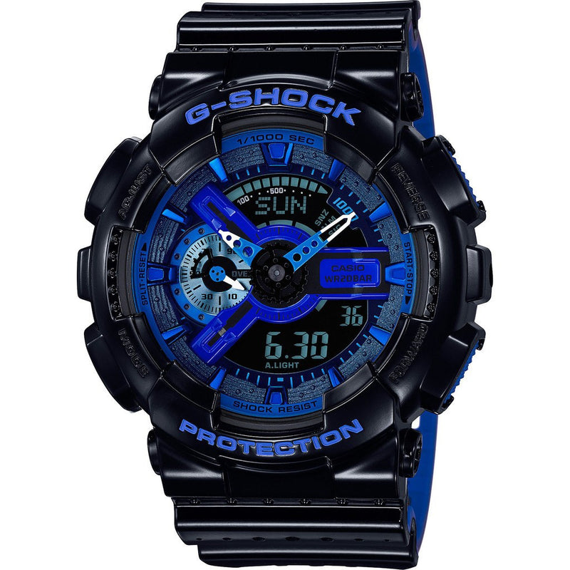 Casio G-Shock 3D Perforated Gloss GA110LPA-1ACR  Watch | Black/Blue