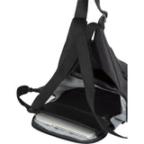 Cote&Ciel Ganges Alias Split Cowhide Leather Medium Backpack | Agate Black/Charcoal Canvas 28373