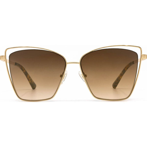 DIFF Eyewear Becky III Sunglasses | Gold + Brown Gradient Lens